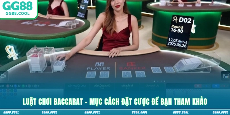 Luật chơi Baccarat - mục cách đặt cược để bạn tham khảo
